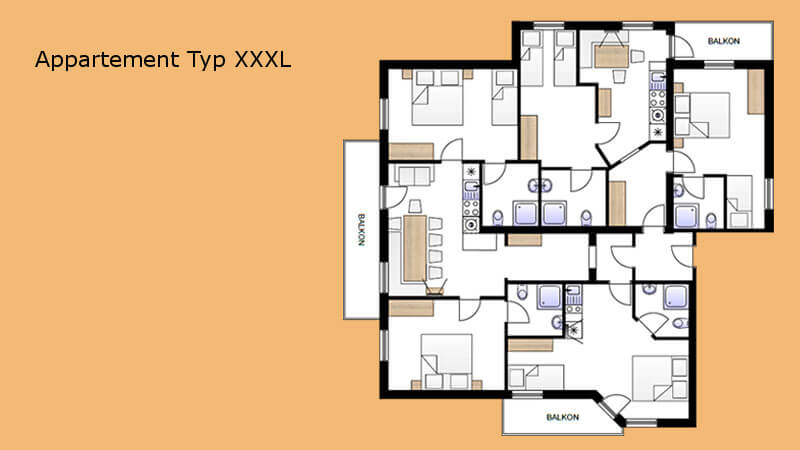 Skizze Appartement XXXL