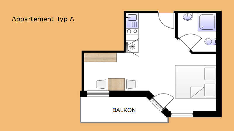 Skizze Appartement A