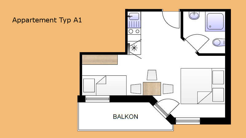 Skizze Appartement A1