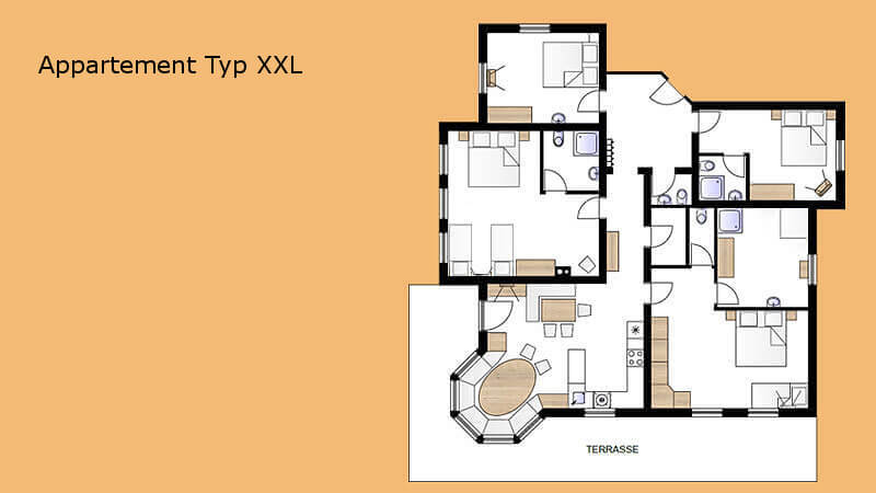 Skizze Appartement XXL